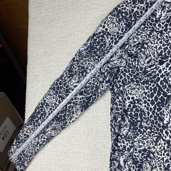 Etro Shirt Mens Blue Psychedelic Jaguar AOP button up Italy Made (Read) - Picture 12 of 16